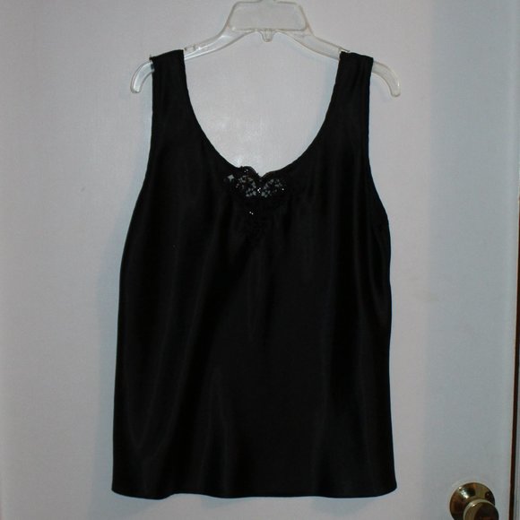 Black Lace trimmed Camisole - Picture 1 of 2